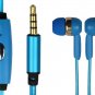 Dernen earbud LED Glowing Cable Earphones Headset with 3.5 mm Stereo(Blue)