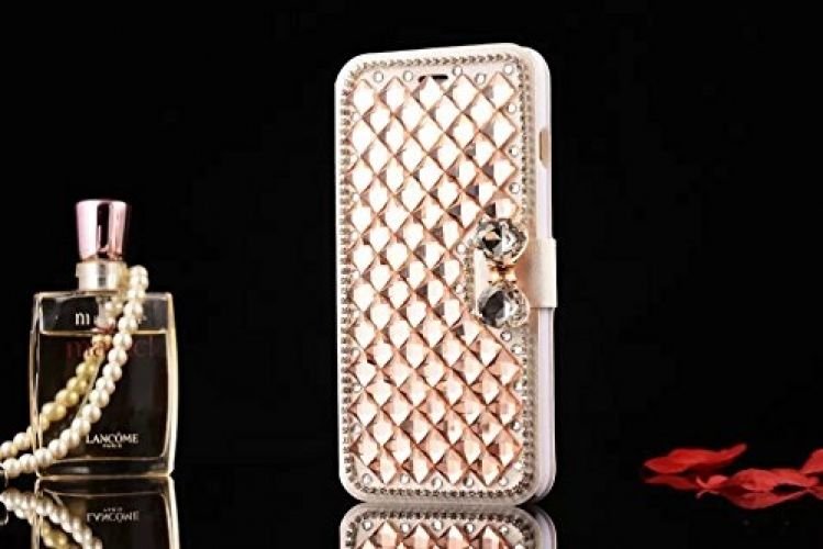 DeFaith - 5.5 Inch IPhone 6 Plus Case - Premium Bling Bling Rhinestone Flip For