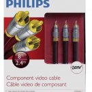 Philips Component Video Cable 8ft/2.4M Professioanl Series 24K Connectors NIB !!