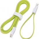 2pcs ALPS Premium Magentic Tangle Free Flat Cord Micro USB To USB Data Sync and