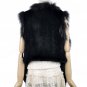 Crochet Real Rabbit Fur Vest With Raccoon Fur Trim
