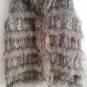 Chinchilla Grey Long Rabbit Fur Vest Casual Gilet