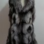 Silver Fox Fur Vest S M Long version