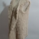 Cream Long Rabbit Fur Vest Casual On Sale