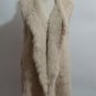 Cream Long Rabbit Fur Vest Casual On Sale
