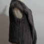 Dark Grey Knitted Rabbit Fur Vest Top Outwear