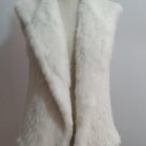 White Knitted Rabbit Fur Vest Top Outwear