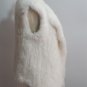 White Knitted Rabbit Fur Vest Top Outwear