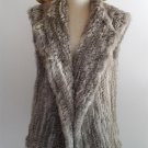 Chinchilla Grey Knit Rabbit Fur Sweater Vest