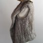 Chinchilla Grey Knit Rabbit Fur Sweater Vest