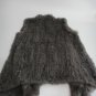 Dark Grey Knit Rabbit Fur Sweater Vest Fur Gilet