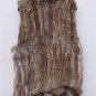 Brown/Black Rabbit Fur Vest Irregular Hem