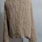 Khaki Knit Rabbit Fur Sweater Jacket Blazer XXL