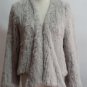 Light Grey Crochet Real Rabbit Fur Jacket sleeves