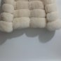 Cream Fox Fur Jacket patchwork leather stripes