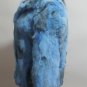 Blue Patchwork rabbit fur jacket stand up collar