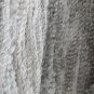 Grey Asymmetrical Real Rabbit Fur Jacket
