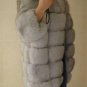 Luxury Nature white blue fox fur parka fur coat