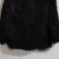 Black long Mongolian fur coat stand up collar