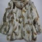 nature brown rabbit fur coat raccoon fur hooded