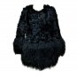 Patch wool fur coat with Mongolian fur dress coat