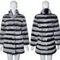 luxury chinchilla grey rex rabbit fur coat