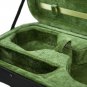 New Violin 4/4 Full Size Oblong Case Lightweight with Hygrometer Black/Green