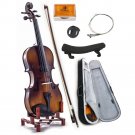 NEW Solid Maple Spruce Fiddle Violin 3/4 Size w Case Bow Rosin String VN201