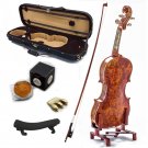 Mastero Sound 3/4 Size New VN431 Bird Eye Maple Violin Kit w Case Bow Rosin Mute