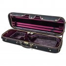 Luxury Euro-Style 4/4 Violin Case Oblong Blk/Maroon