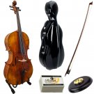 Paititi Solid Wood Ebony Fitted 4/4 Professional Acoustic Cello Kit