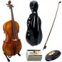 Paititi Solid Wood Ebony Fitted 4/4 Professional Acoustic Cello Kit