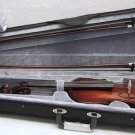 New 3/4 Solid Wood Violin w Case (blk), 2 Brazilwood Bows & Rosin