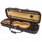 NEW Deluxe Quality 4/4 Size Acoustic Violin Fiddle Case Brown/Coffee w/ Strap