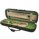NEW Deluxe Quality 4/4 Size Acoustic Violin Fiddle Case Green/Khaki w/ Strap