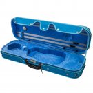 Beautiful Blue Violin Oblong Ractangular Case 4/4 Size