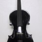 New Black Student 4/4 Violin Kit w Two Brazilwood Bows!