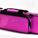 New High Quality C Flute Lightweight Case w Side Pocket/Handle/Strap Pink Strong
