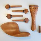 Hand-Carved(Violinist) Jujube Violin Fittings:Tailpiec/Chinrest/Pegs/Endpin