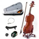 New Solid Wood Intermediate 1/4 Violin w Case Bow Rosin String
