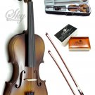 Solid Wood Violin 3/4 Size Hi-Quality w Leto Rosin, Light Case+Two Brazil Bows