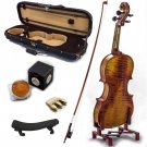 4/4 Antique Style Professional Handmade VN411 Violin Kit w Case Bow Rosin Mute 