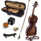 4/4 Antique Style Professional Handmade VN406 Violin Kit w Case Bow Rosin Mute 
