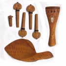Boxwood Violin Parts Set 4/4 Size Tailpiece Endpin Pegs Chinrest High Quality