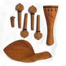 Boxwood Violin Parts Carved 4/4 Size Tailpiece Endpin Pegs Chinrest Hi Quality