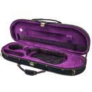 Half Moon Shaped Violin Case 4/4 Full Size, Black/Violet Orchid, 4~5 lbs