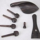Rosewood 7-Piece Fish Eye Dotted Violin Fitting Set Parts for 4/4 Violin Fiddle