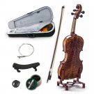 NEW 4/4 Violin Solid Wood High Flame Satin VN303 w Case Bow Rosin String