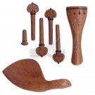 Jujubewood Violin Parts Set 4/4 Full Size Tailpiece Endpin Peg Chinrest New