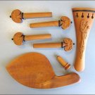 Hand Carved Boxwood 4/4 Violin Parts, Pegs/Chinrest/Tailpiece/Endpin, Violinist